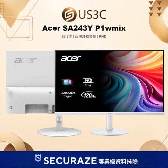 二手 Acer 宏碁 SA243Y P1wmix 超薄護眼螢幕 23.8吋 FHD — USD 智選嚴選